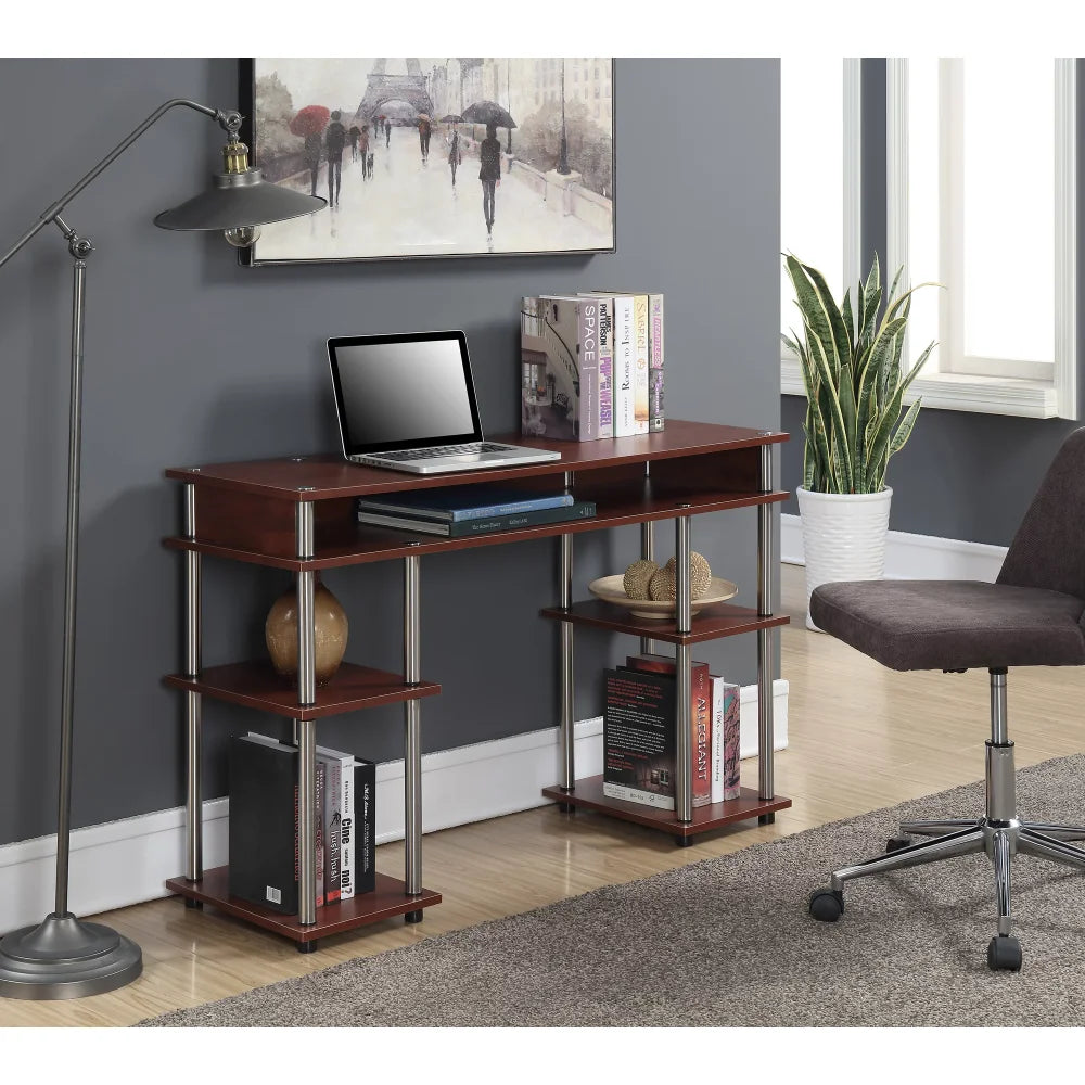 Designs2Go No Tools Student Desk with Shelves