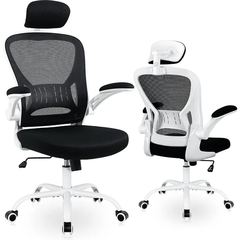 Office Chair Ergonomic Desk Chair Comfort Adjustable Height with Wheels，Lumbar Support Mesh Swivel Computer Home Office